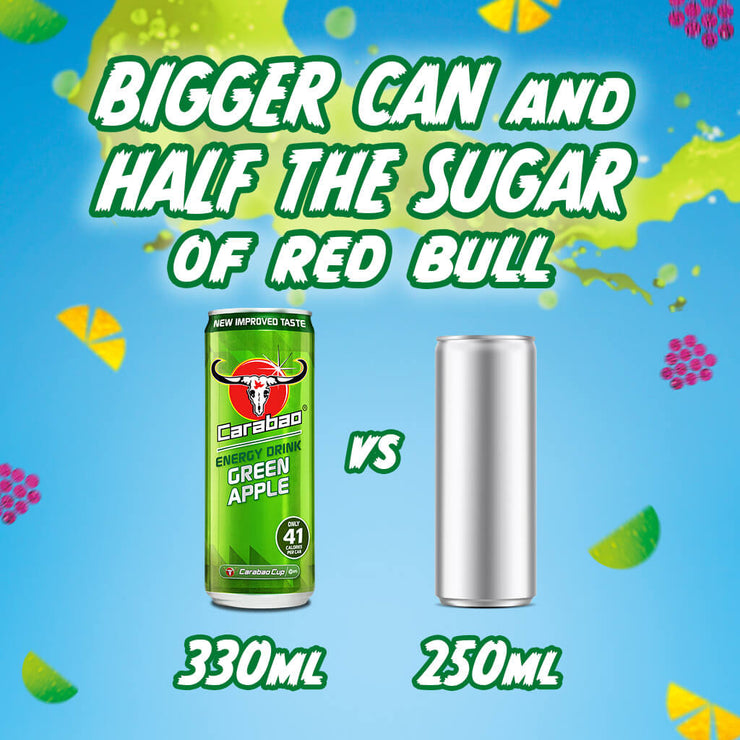 Carabao Energy Drink Green Apple (330ml Can)