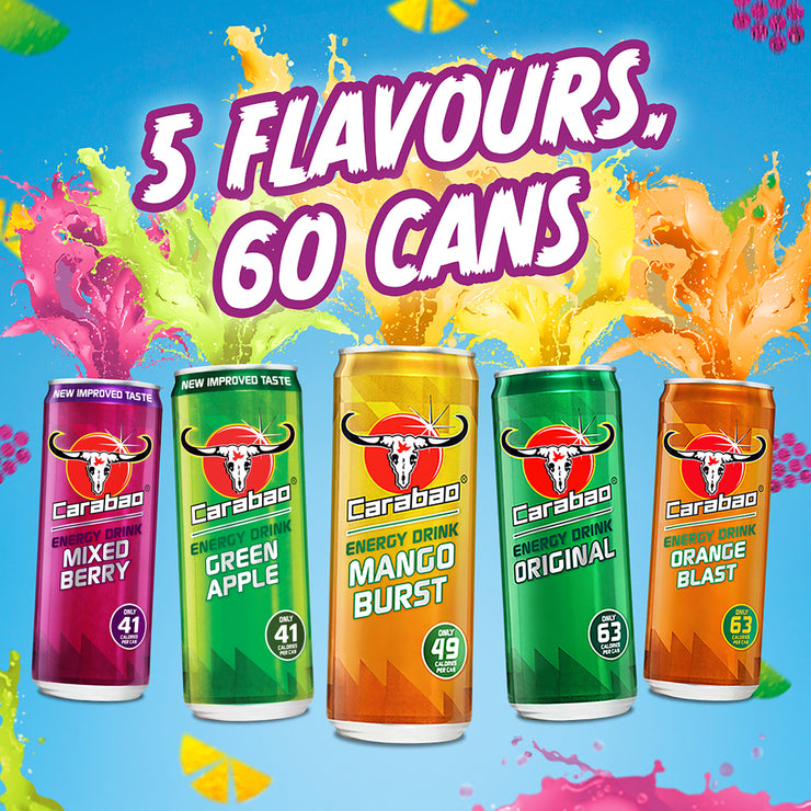 Carabao Energy Drink Flavour Pack (60 x 330ml)