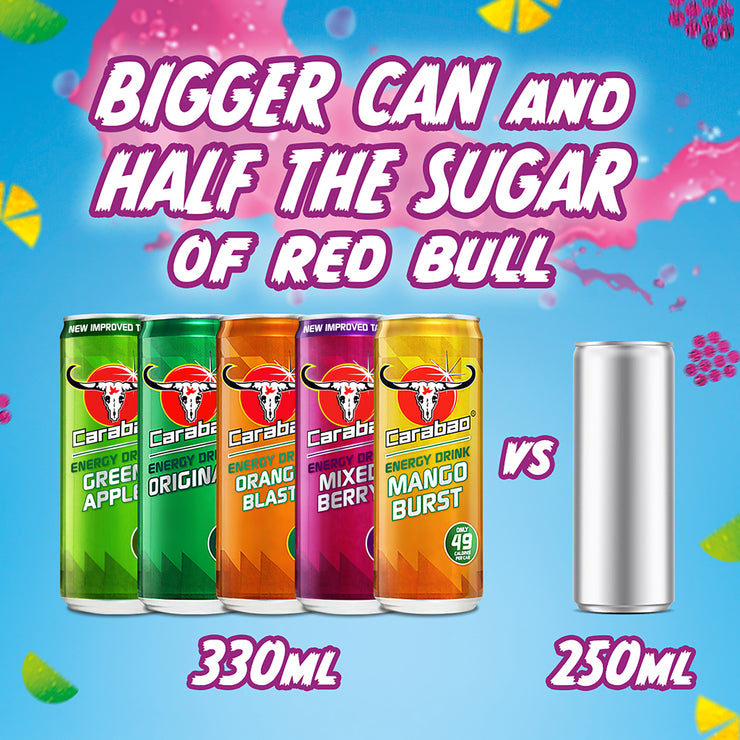 Carabao Energy Drink Flavour Pack (60 x 330ml)