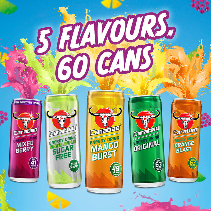 Carabao Energy Drink Favourites Pack (60 x 330ml)