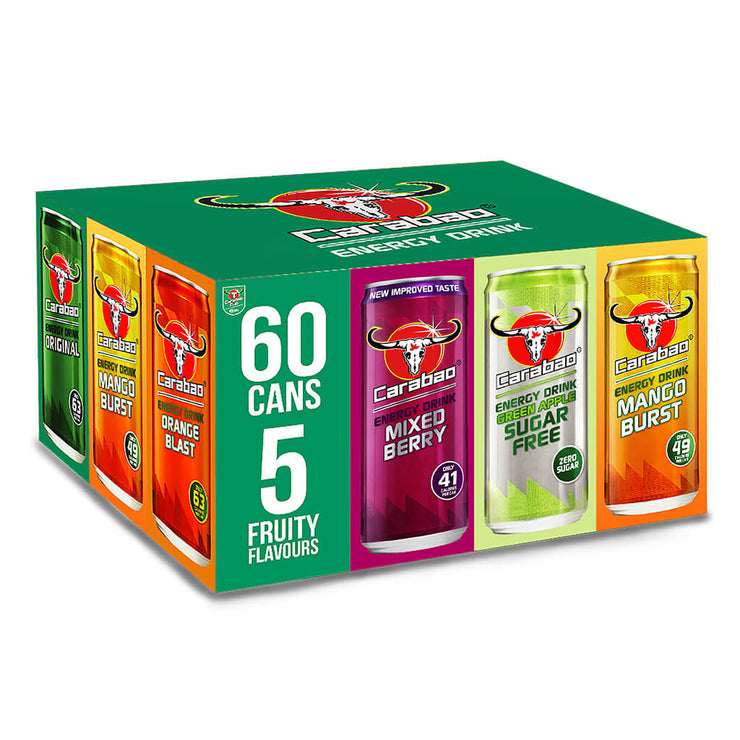 Carabao Energy Drink Favourites Pack (60 x 330ml)