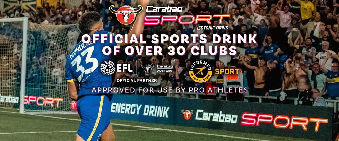 Carabao Sport Drink Approved for use by professional athletes